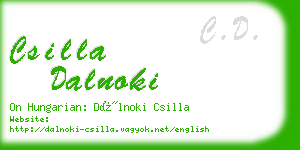 csilla dalnoki business card